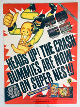 Load image into Gallery viewer, T2 / Crash Dummies - SNES / Genesis - Original Vintage Advertisement - Print Ads - Laminated A4 Poster
