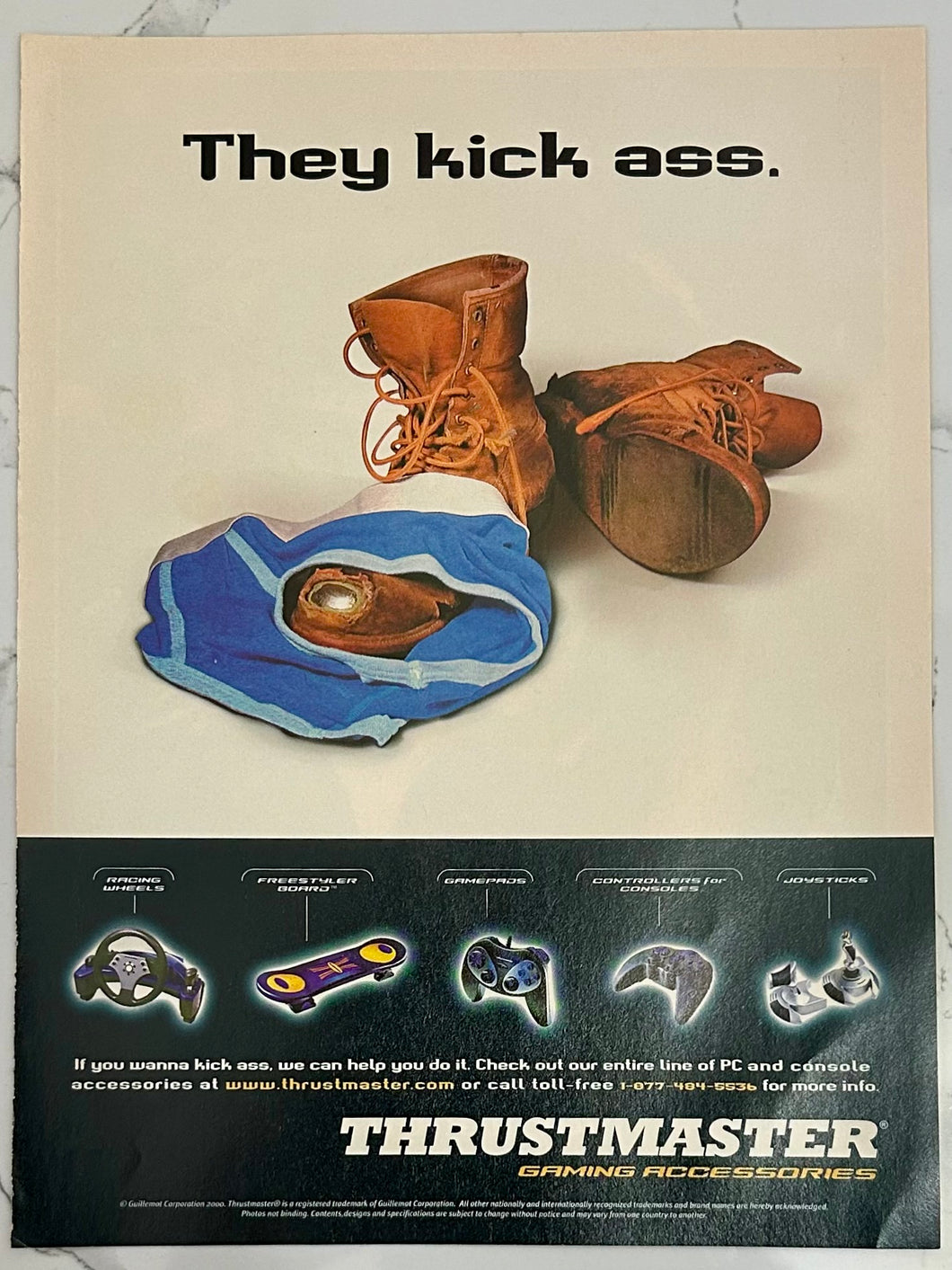 Thrustmaster Gaming Accessories - Original Vintage Advertisement - Print Ads - Laminated A4 Poster