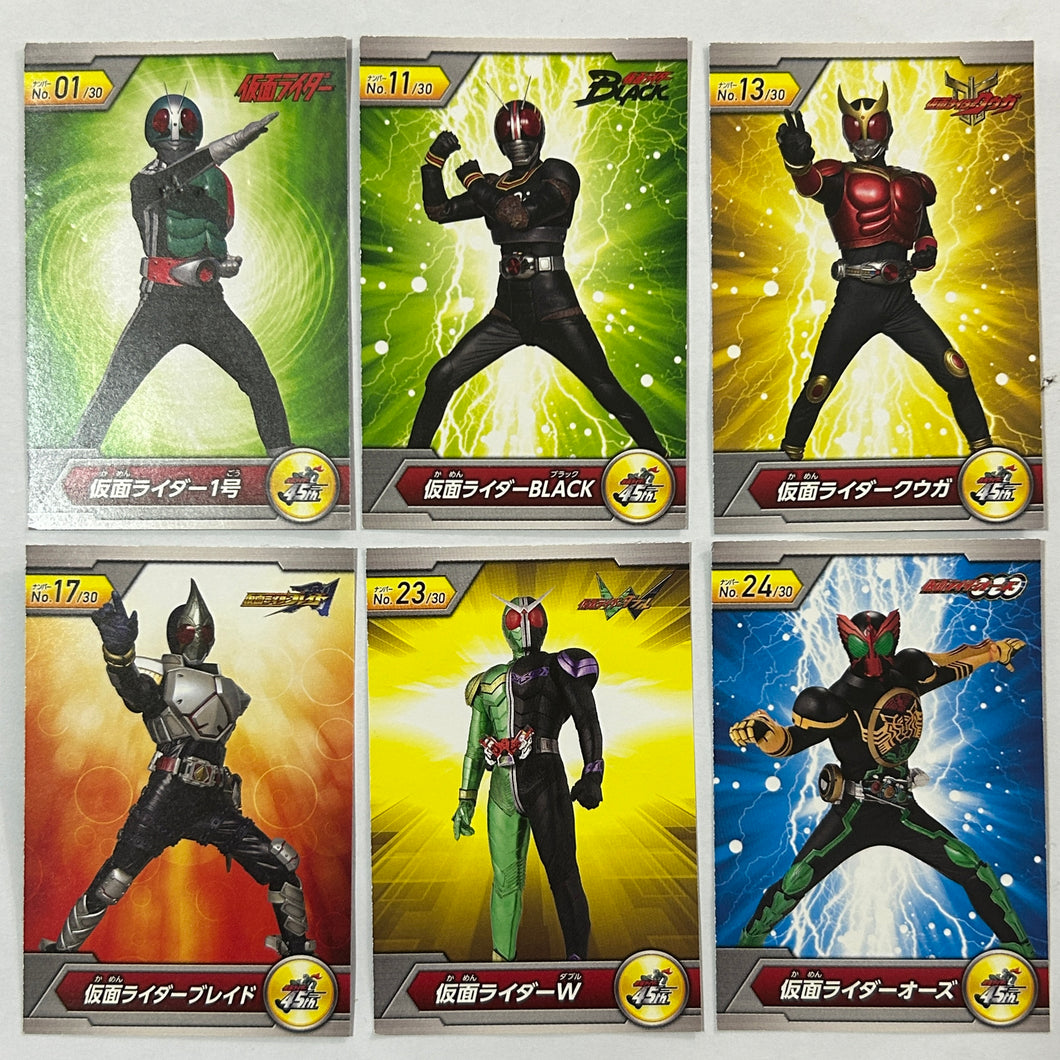 Kamen Rider Trading Card Set 6 Pcs)