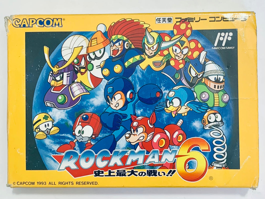 RockMan 6: Shijou Saidai no Tatakai!! - Famicom - Family Computer FC - Nintendo - Japan Ver. - NTSC-JP - CIB (CAP-6V)