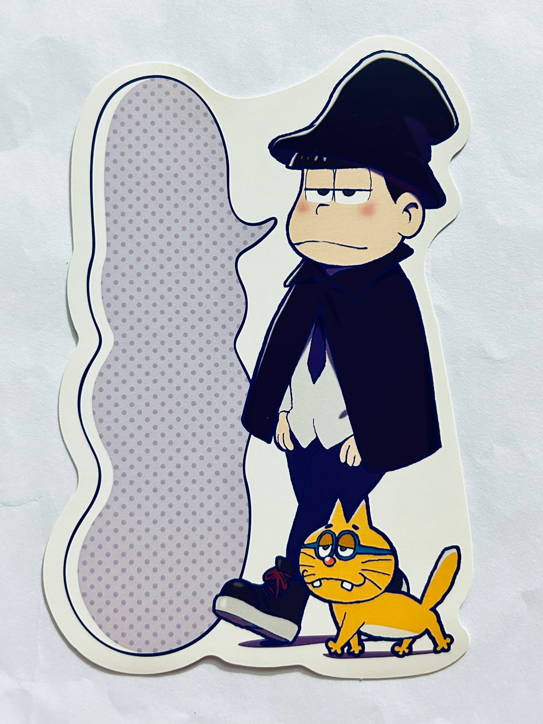 Osomatsu-san - Matsuno Ichimatsu & ESP Nyanko - Die-cut Post Card