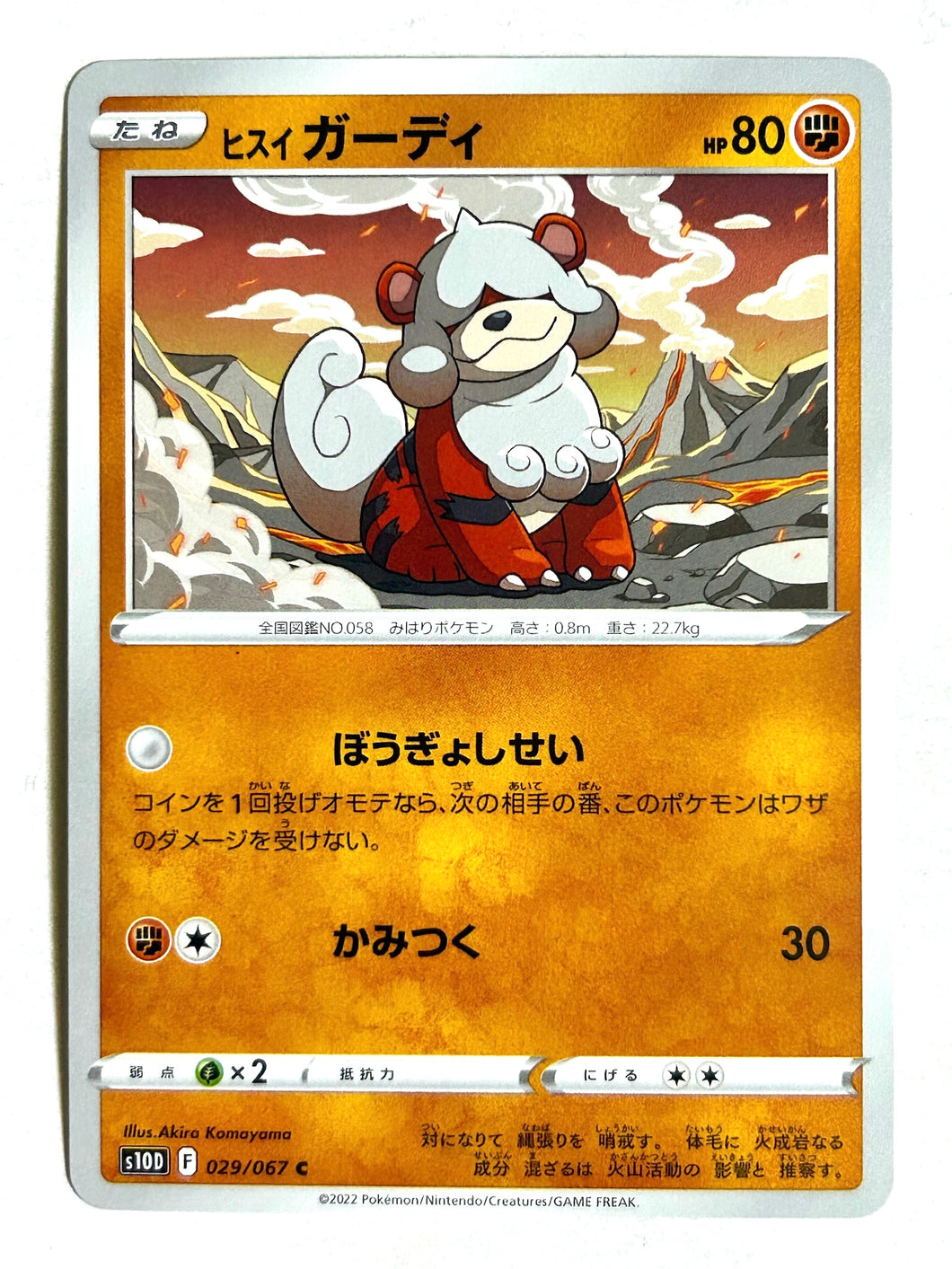 Pokémon Sword & Shield Time Gazer - Hisuian Growlithe - s10D 029/067 C - Common
