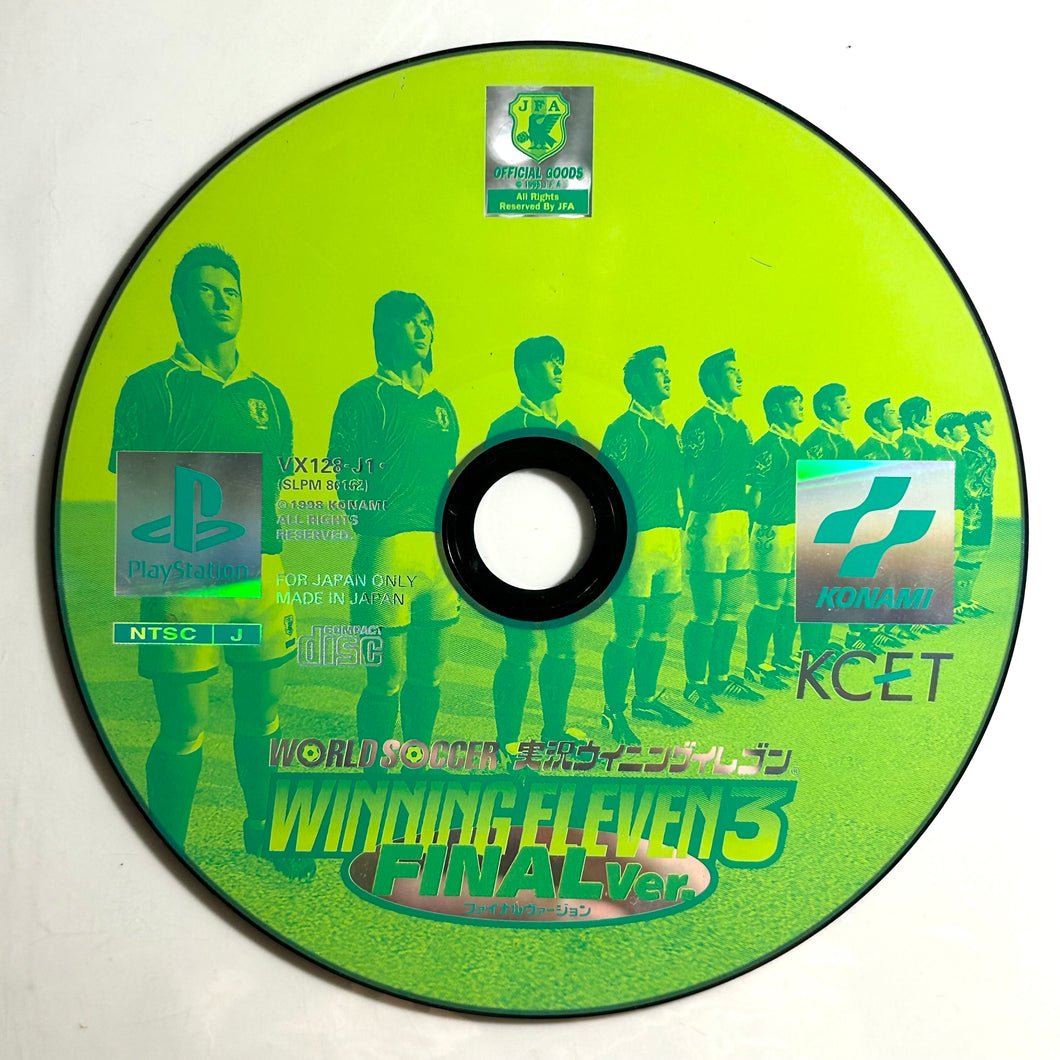 World Soccer Jikkyou Winning Eleven 3 Final Ver. - PlayStation - PS1 / PSOne / PS2 / PS3 - NTSC-JP - Disc (SLPM-86162)