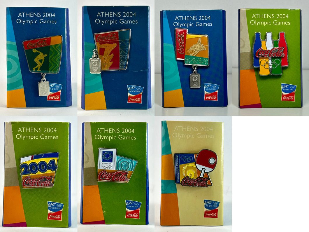 Athens 2004 Olympic Summer Games Coca-Coca Pin Collection (Set of 5)
