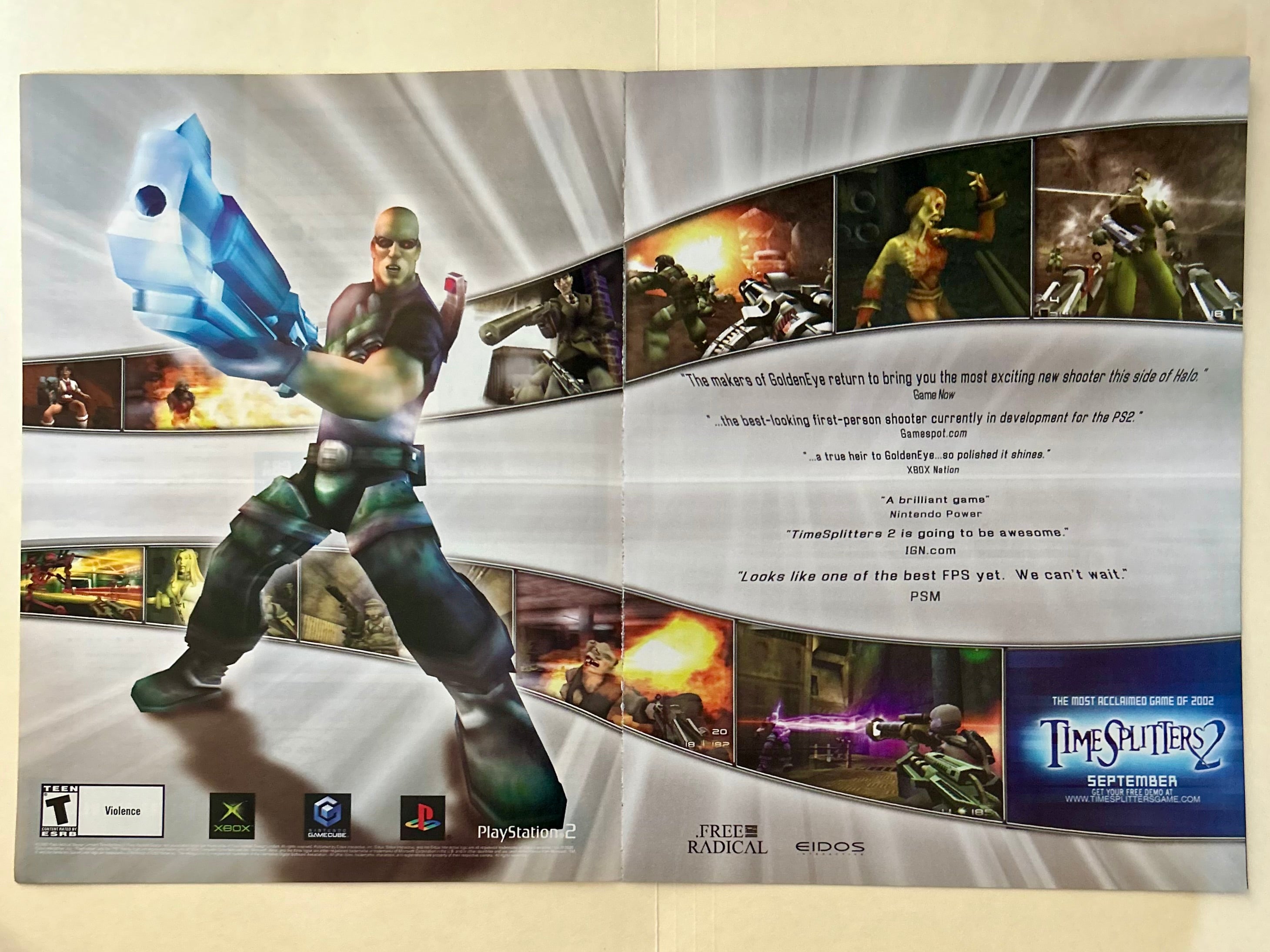Time Splitters 2 - PS2 Xbox NGC - Original Vintage Advertisement - Pri ...