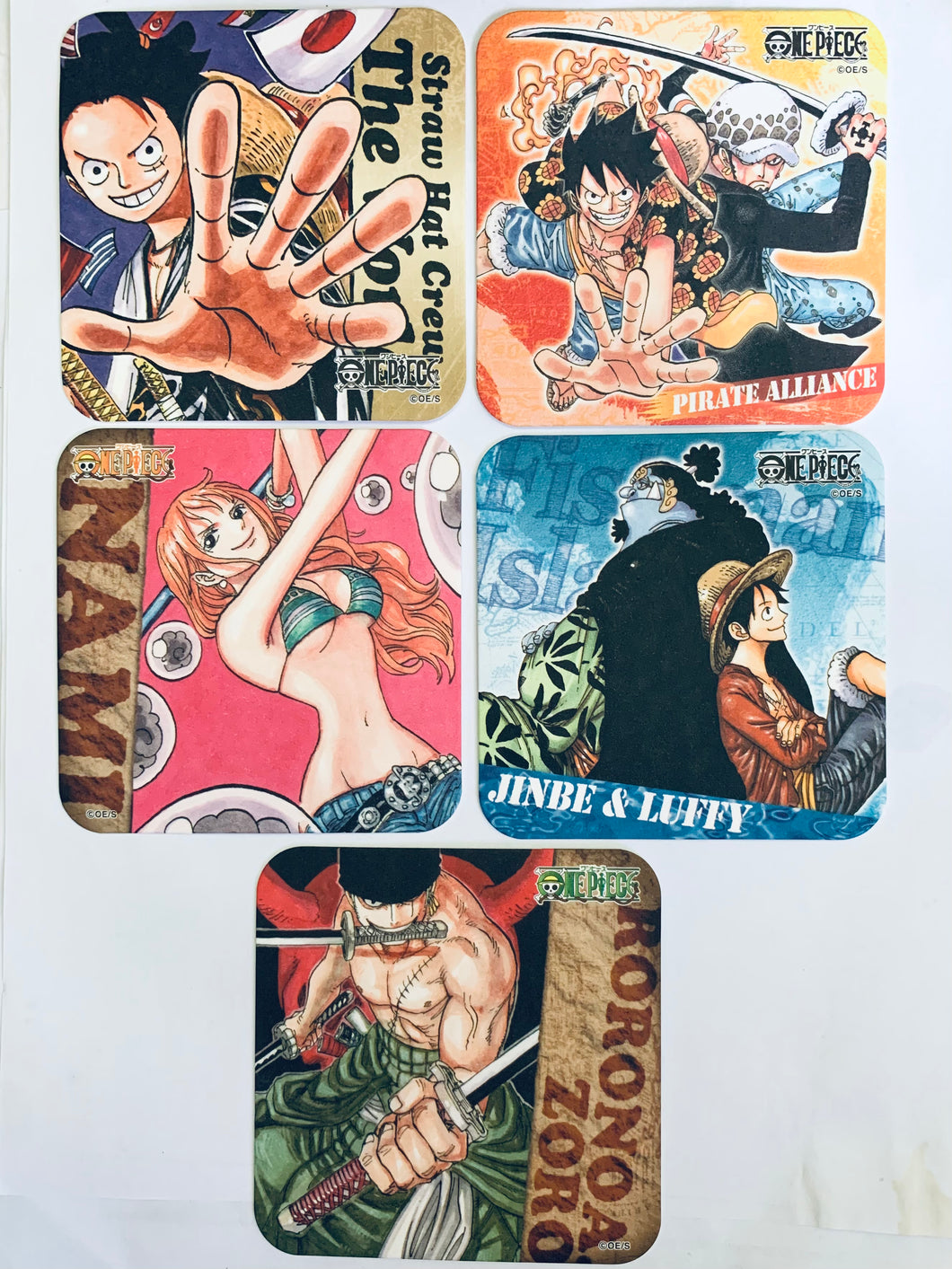 One Piece Art Coaster Set AE4-JF (5 PCS)