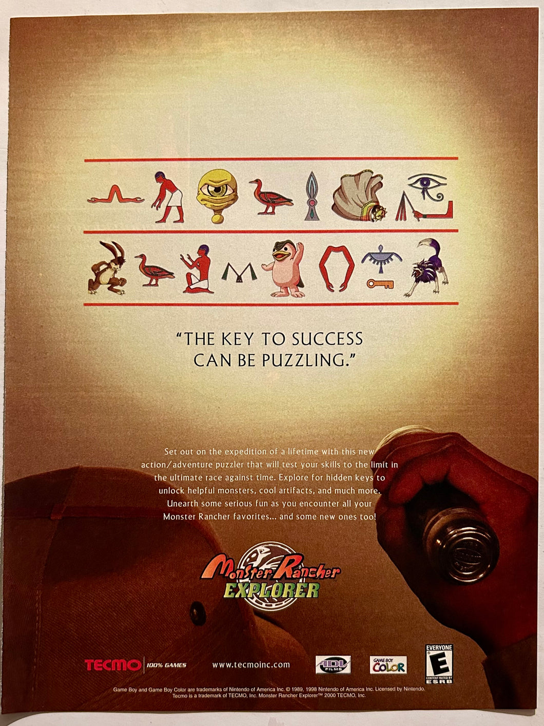 Monster Rancher Explorer - GBC - Original Vintage Advertisement - Print Ads - Laminated A4 Poster