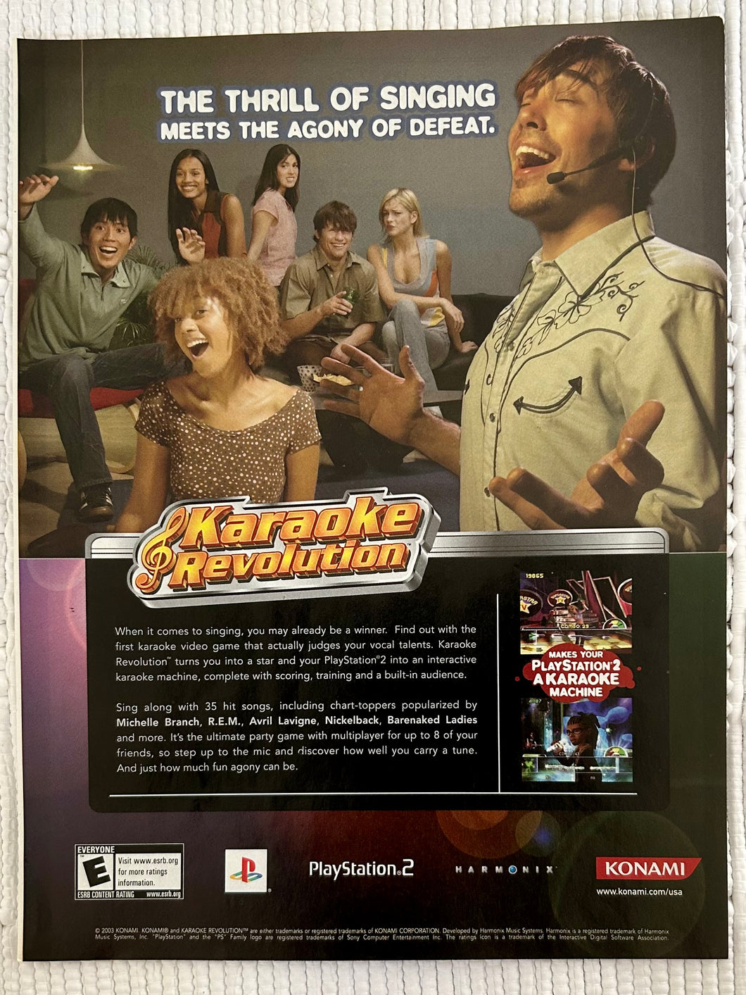 Kareoke Revolution - PS2 - Original Vintage Advertisement - Print Ads - Laminated A4 Poster