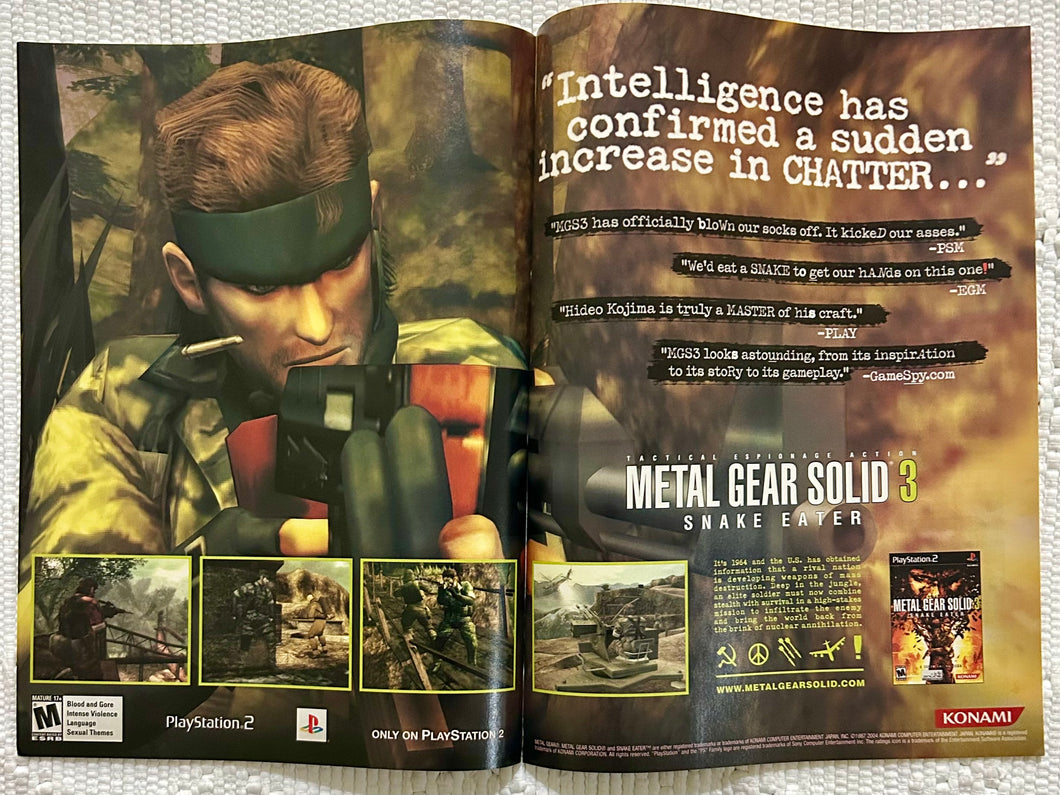 Metal Gear Solid 3: Snake Eater - PS2 - Original Vintage Advertisement - Print Ads - Laminated A3 Poster