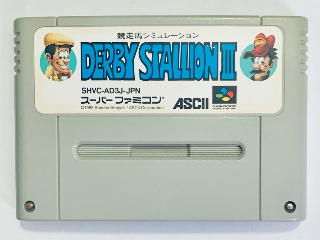 Derby Stallion III - Super Famicom - SFC - Nintendo - Japan Ver. - NTSC-JP - Cart (SHVC-AD3J-JPN)