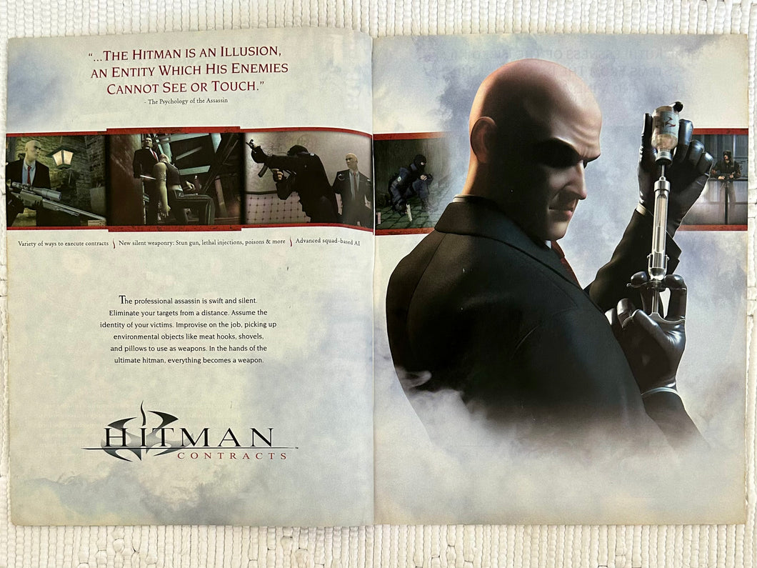 Hitman: Contracts - PS2 Xbox PC - Original Vintage Advertisement - Print Ads - Laminated A3 Poster