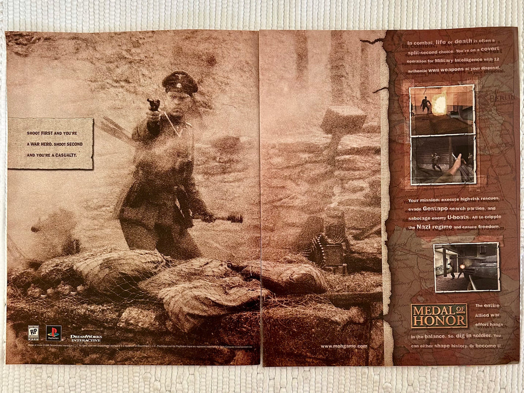 Medal of Honor - PlayStation - Original Vintage Advertisement - Print Ads - Laminated A3 Poster