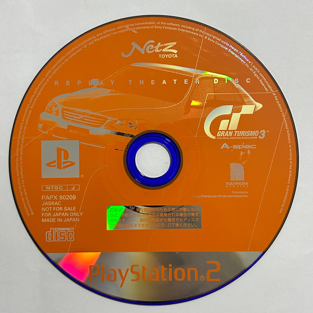 Gran Turismo 3 Replay Theater Netz Toyota - PS2 - NTSC-JP - Demo Disc (PAPX-90209)