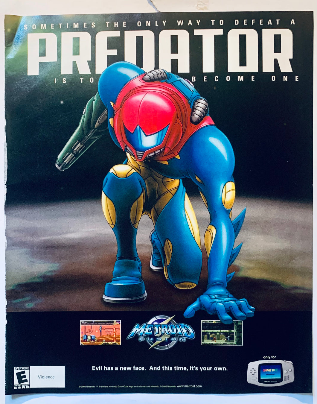 Metroid Fusion - GBA - Original Vintage Advertisement - Print Ads - Laminated A4 Poster