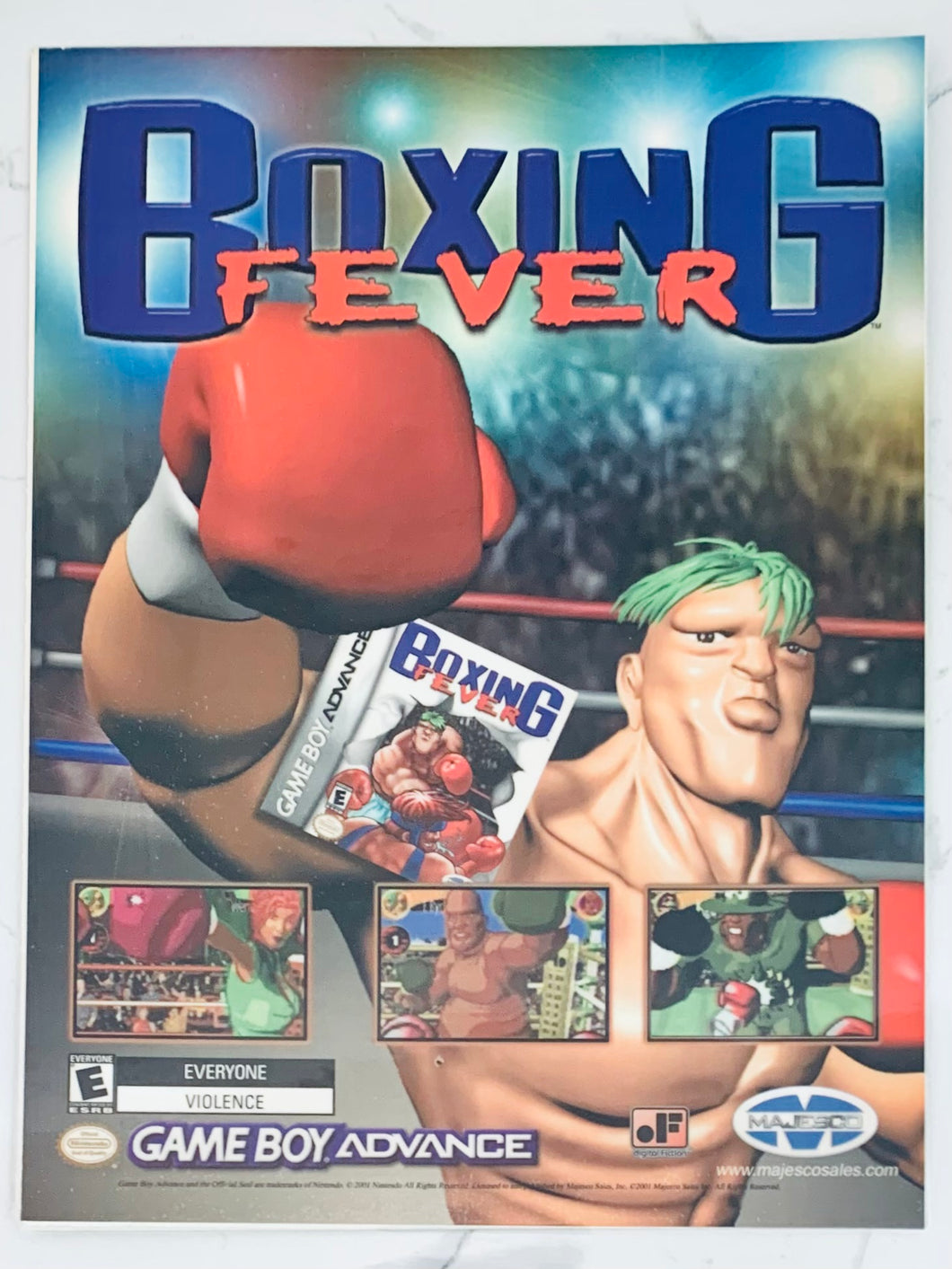 Boxing Fever - GBA - Original Vintage Advertisement - Print Ads - Laminated A4 Poster