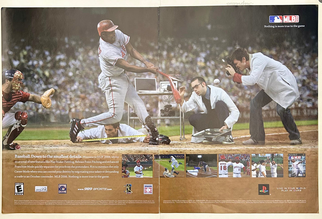 MLB 2006 - PS2 - Original Vintage Advertisement - Print Ads - Laminated A3 Poster