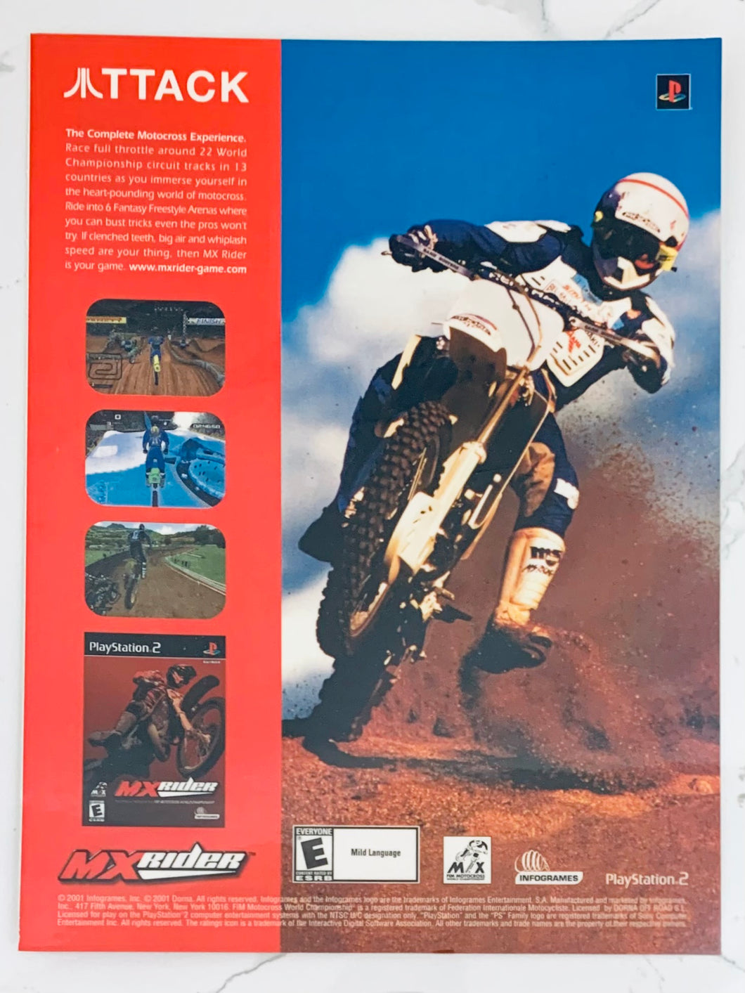 MX Rider - PS2 - Original Vintage Advertisement - Print Ads - Laminated A4 Poster