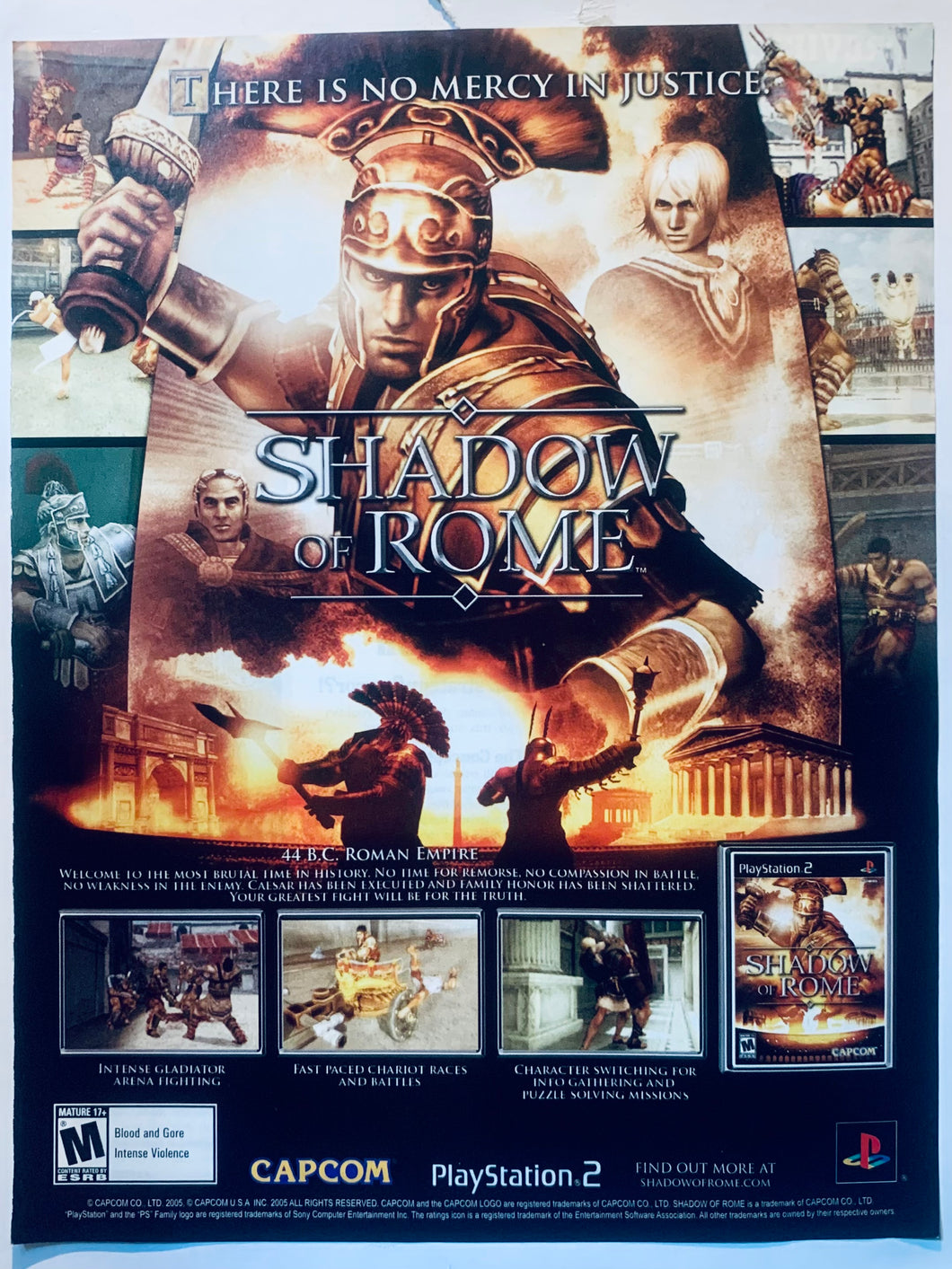 Shadow of Rome - PS2 - Original Vintage Advertisement - Print Ads - Laminated A4 Poster