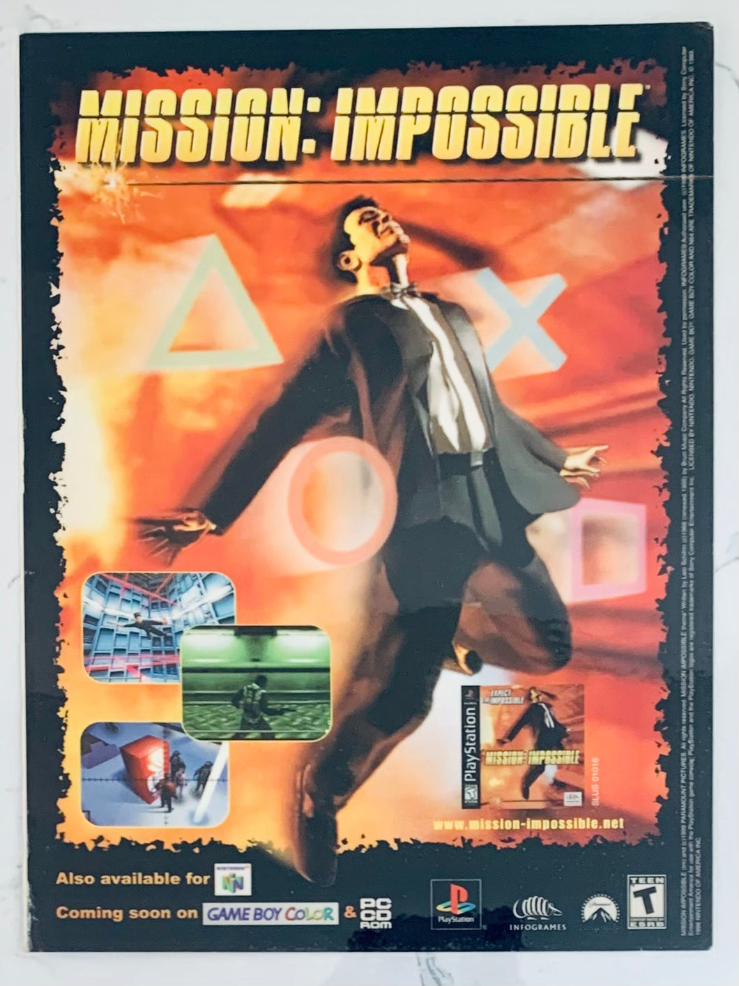Mission: Impossible - PlayStation/N64/GBC - Original Vintage Advertisement - Print Ads - Laminated A4 Poster