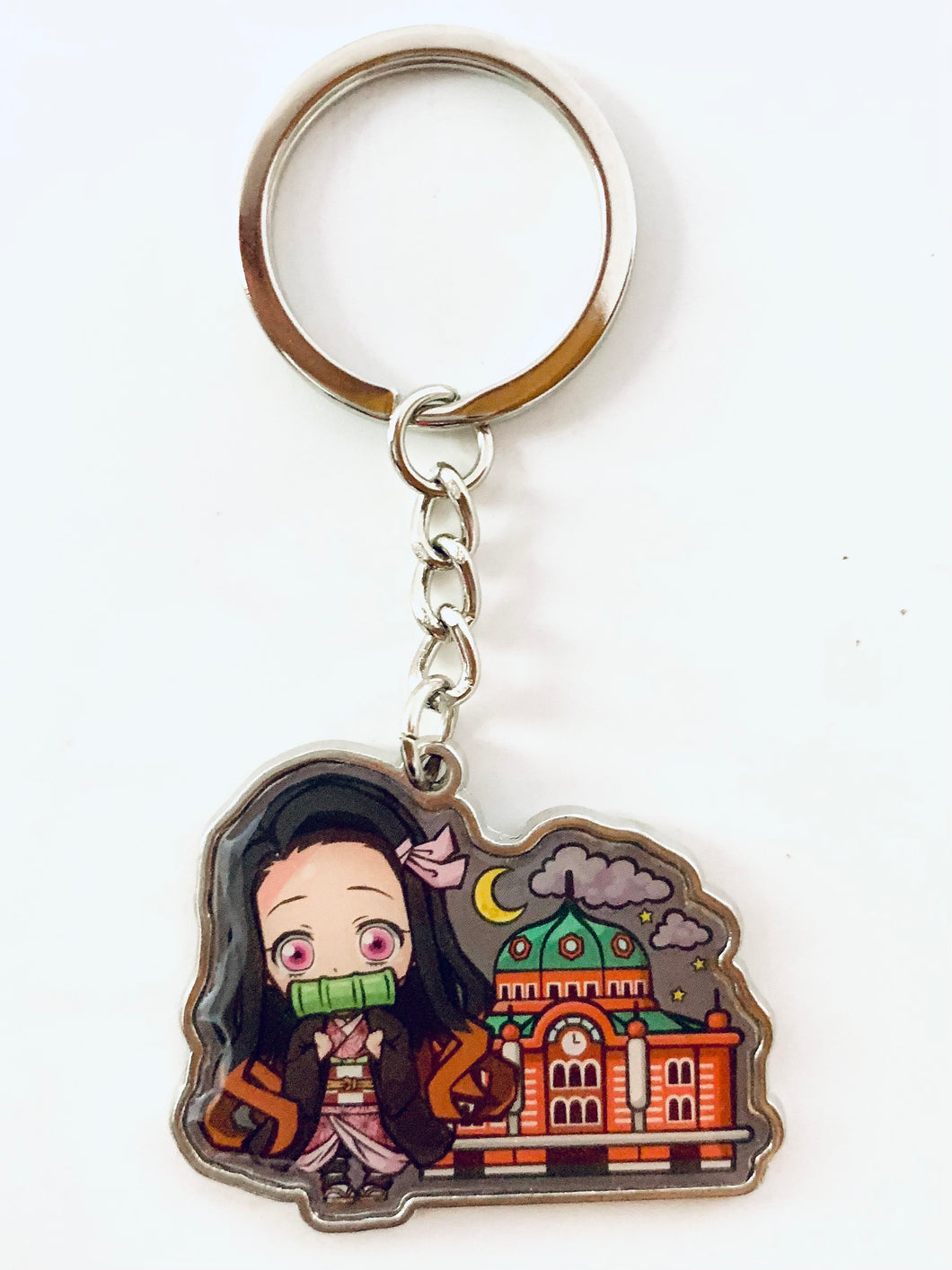 Kimetsu no Yaiba - Kamado Nezuko - Metal Keychain - Tokyo Limited - Tokyo Station Building ver.