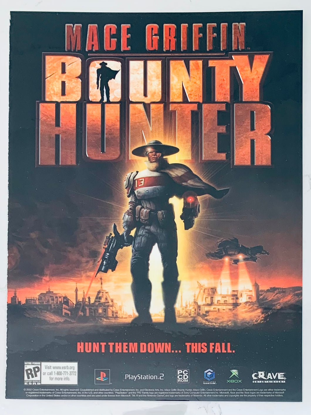 Mace Griffin: Bounty Hunter - PS2 NGC Xbox - Original Vintage Advertisement - Print Ads - Laminated A4 Poster