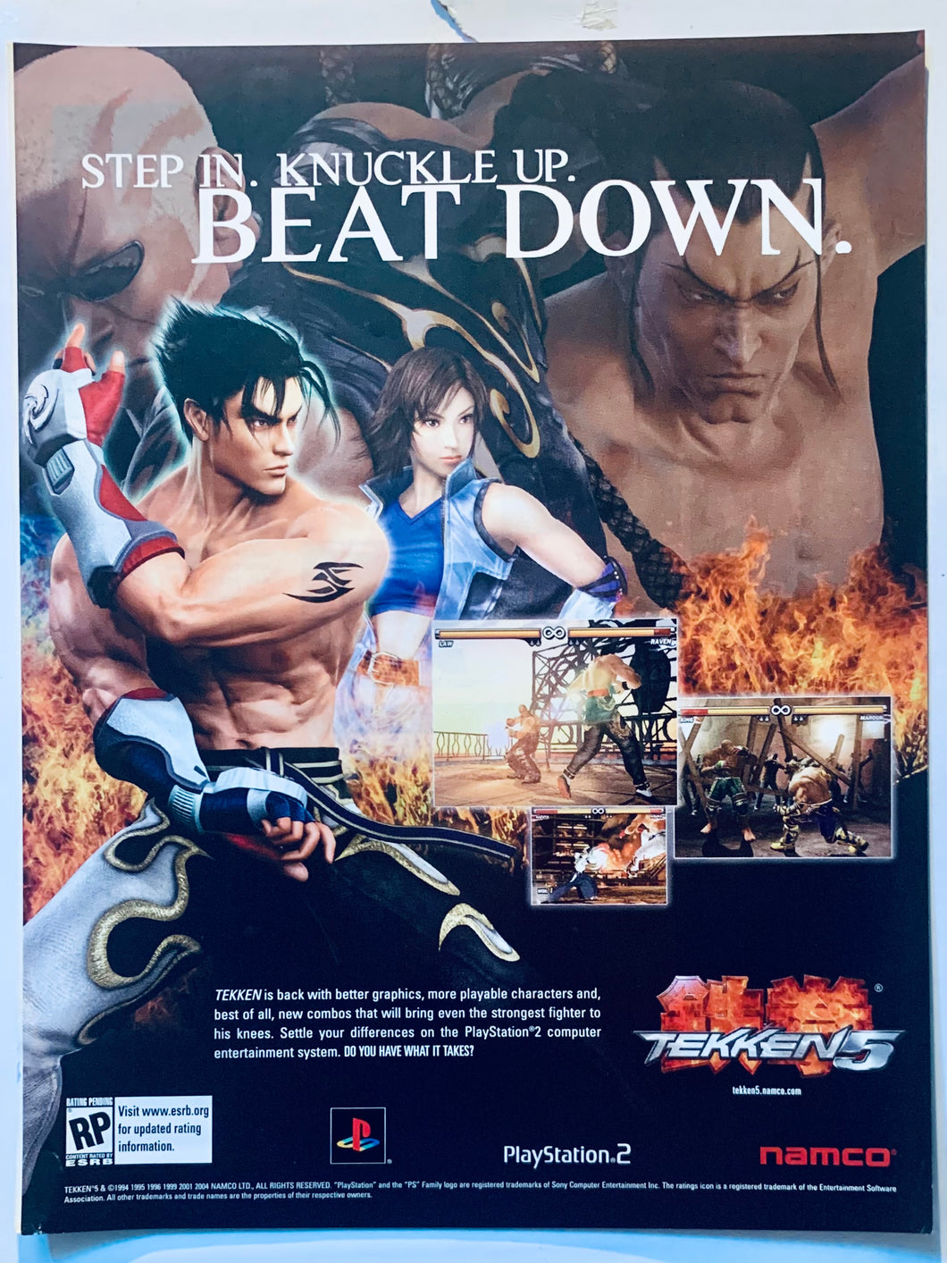 Tekken 5 - PS2 - Original Vintage Advertisement - Print Ads - Laminated A4 Poster