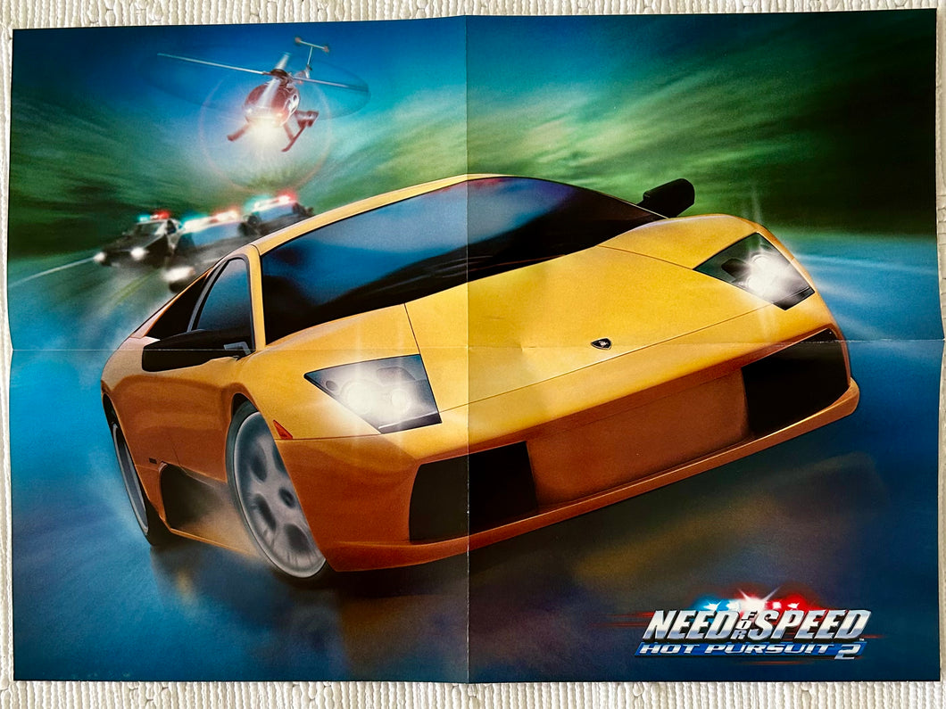 Need For Speed: Hot Pursuit 2 - PS2/NGC/Xbox/ PC - Vintage Double-sided Poster - Promo