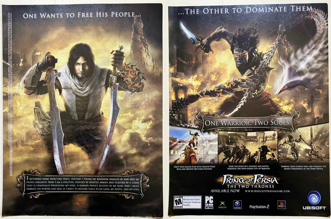 Prince of Persia: The Two Towers - PS2 Xbox NGC - Original Vintage Advertisement - Print Ads - Laminated A4 Poster