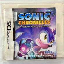 Load image into Gallery viewer, Sonic Chronicles: La Hermandad Oscura - Nintendo DS / DSLite DSi XL - PAL - Box &amp; Manual (NTR-CSNP-ESP)
