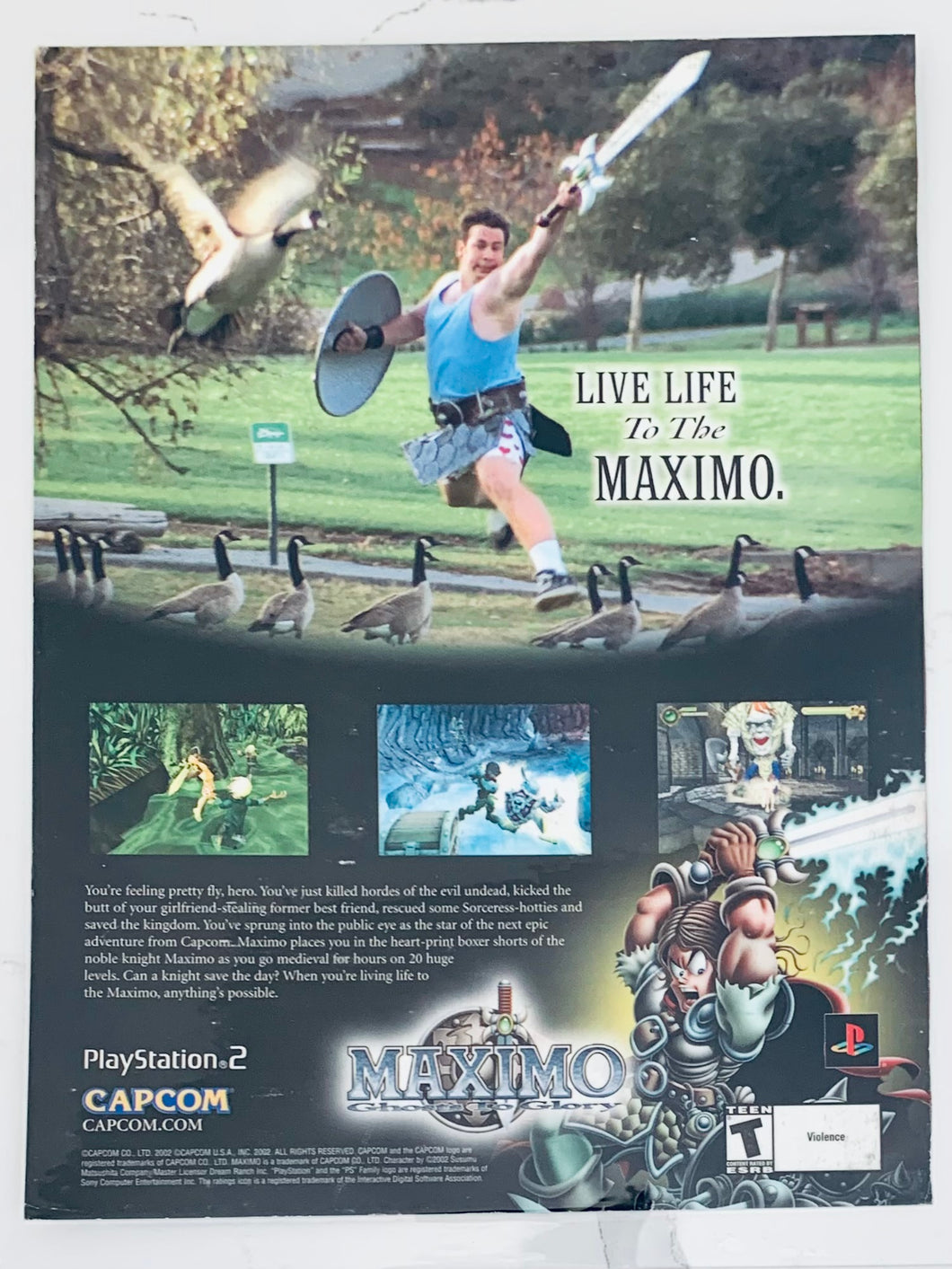 Maximo Ghosts to Glory - PS2 - Original Vintage Advertisement - Print Ads - Laminated A4 Poster