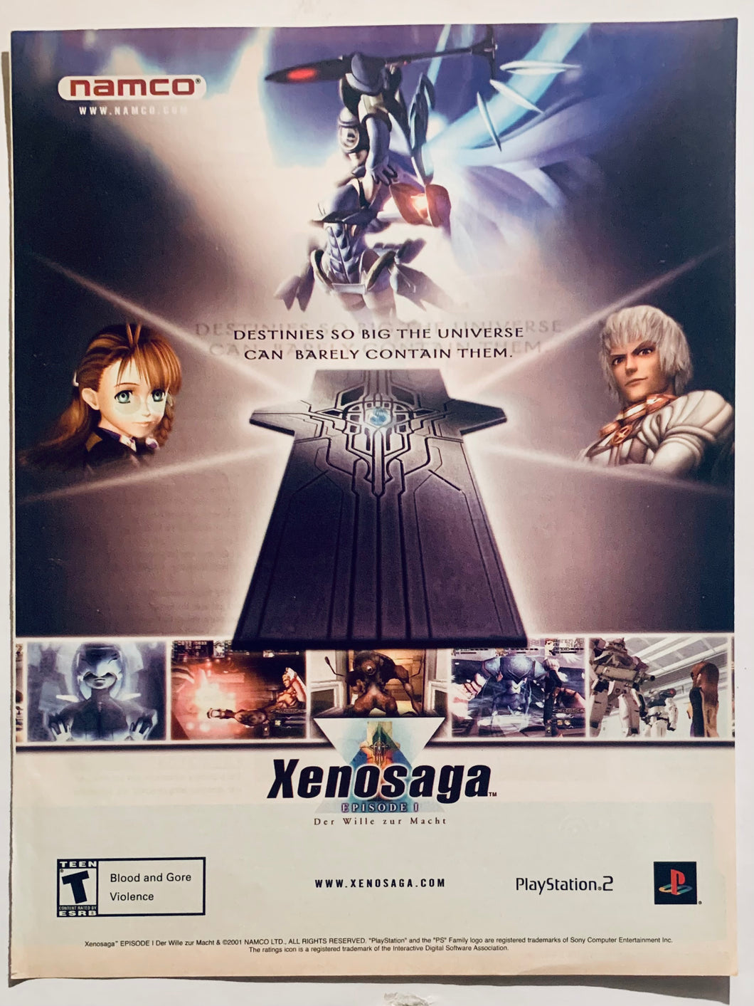 Xensaga: Episde I - PS2 - Original Vintage Advertisement - Print Ads - Laminated A4 Poster