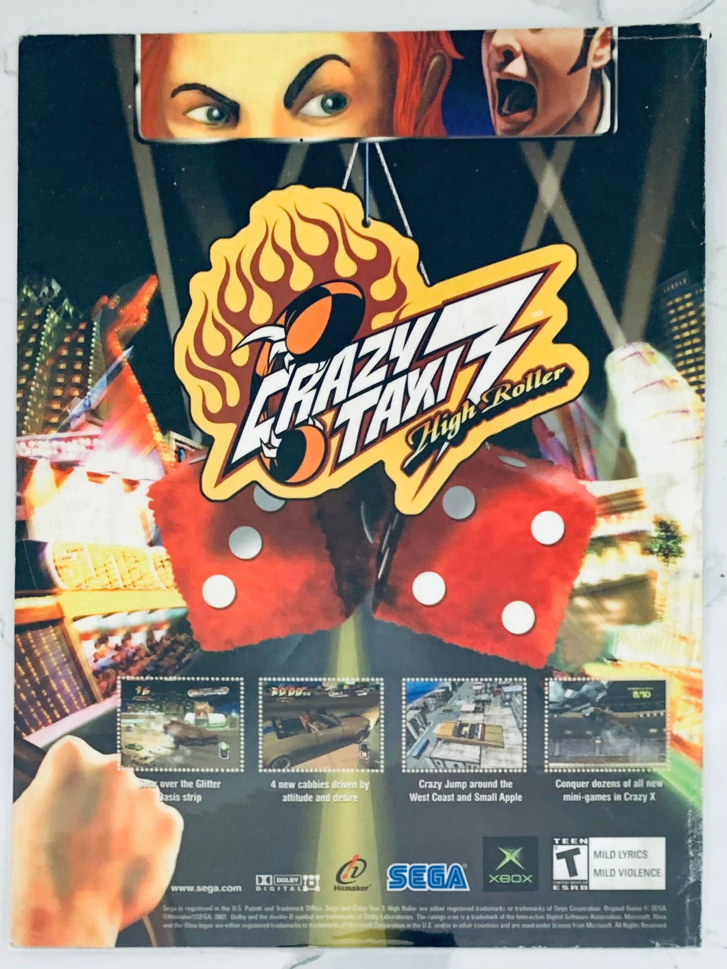 Crazy Taxi 3: High Roller - Xbox - Original Vintage Advertisement - Print Ads - Laminated A4 Poster