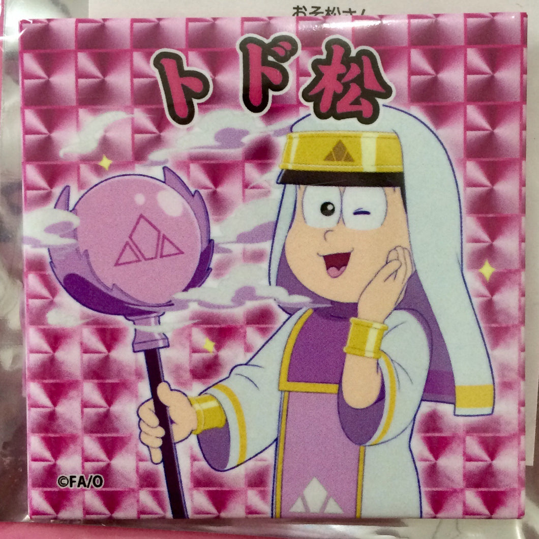 Osomatsu-san - Matsuno Todomatsu - Square Can Badge