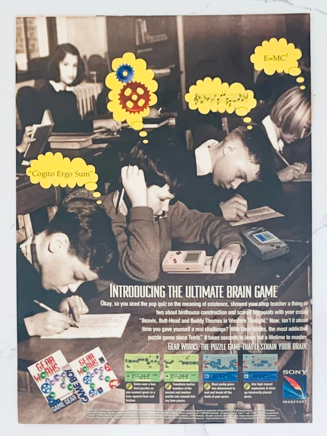Gear Works - GameBoy - Original Vintage Advertisement - Print Ads - Laminated A4 Poster