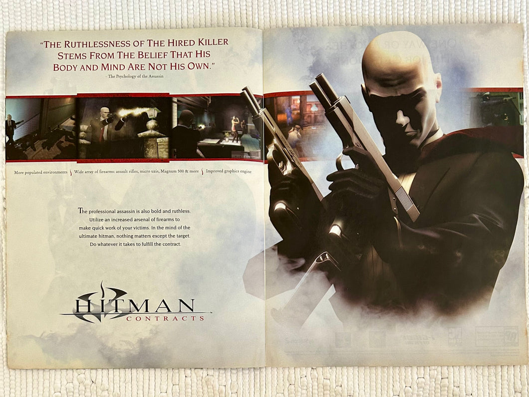 Hitman: Contracts - PS2 Xbox PC - Original Vintage Advertisement - Print Ads - Laminated A3 Poster