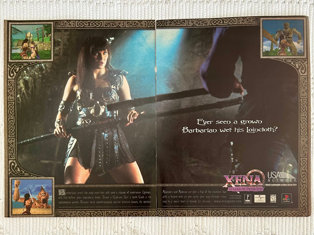 Xena: Warrior Princess - PlayStation - Original Vintage Advertisement - Print Ads - Laminated A3 Poster