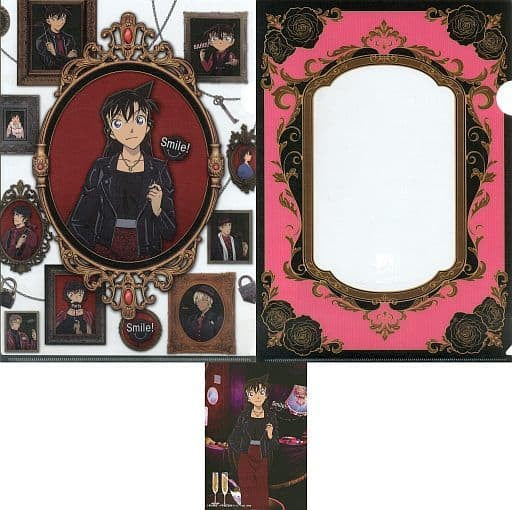 Detective Conan - Mouri Ran - A4 Clear File & Bromide Set - SEGA Lucky Kuji Meitantei Conan -SCARLET Evening Collection- L Prize