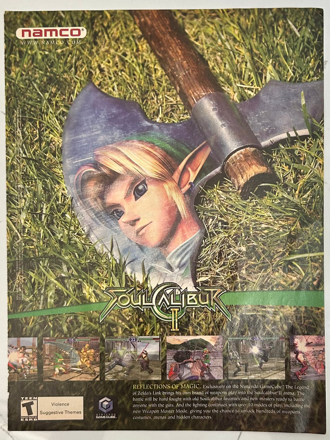 Soul Calibur II - NGC - Original Vintage Advertisement - Print Ads - Laminated A4 Poster