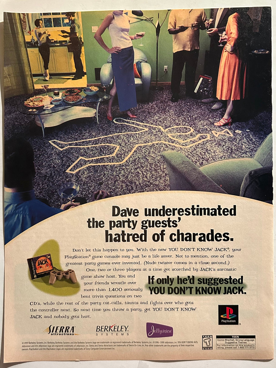 You don’t know Jack - PlayStation - Original Vintage Advertisement - Print Ads - Laminated A4 Poster