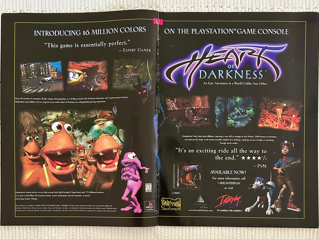 Heart of Darkness - PlayStation - Original Vintage Advertisement - Print Ads - Laminated A3 Poster