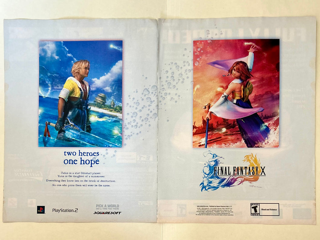 Final Fantasy X - PS2 - Original Vintage Advertisement - Print Ads - Laminated A3 Poster