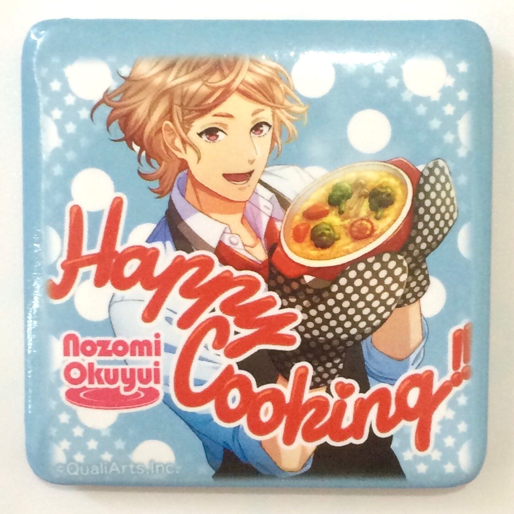 Boyfriend Kari Project - Okuyui Nozomi - Square Can Badge - Happy Cooking ver.