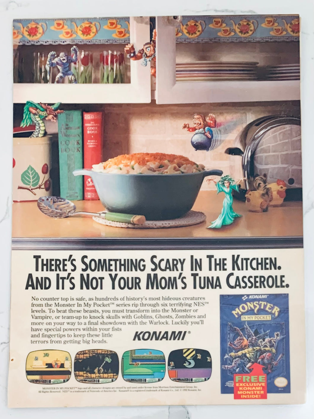 Monster in My Pocket - NES - Original Vintage Advertisement - Print Ads - Laminated A4 Poster