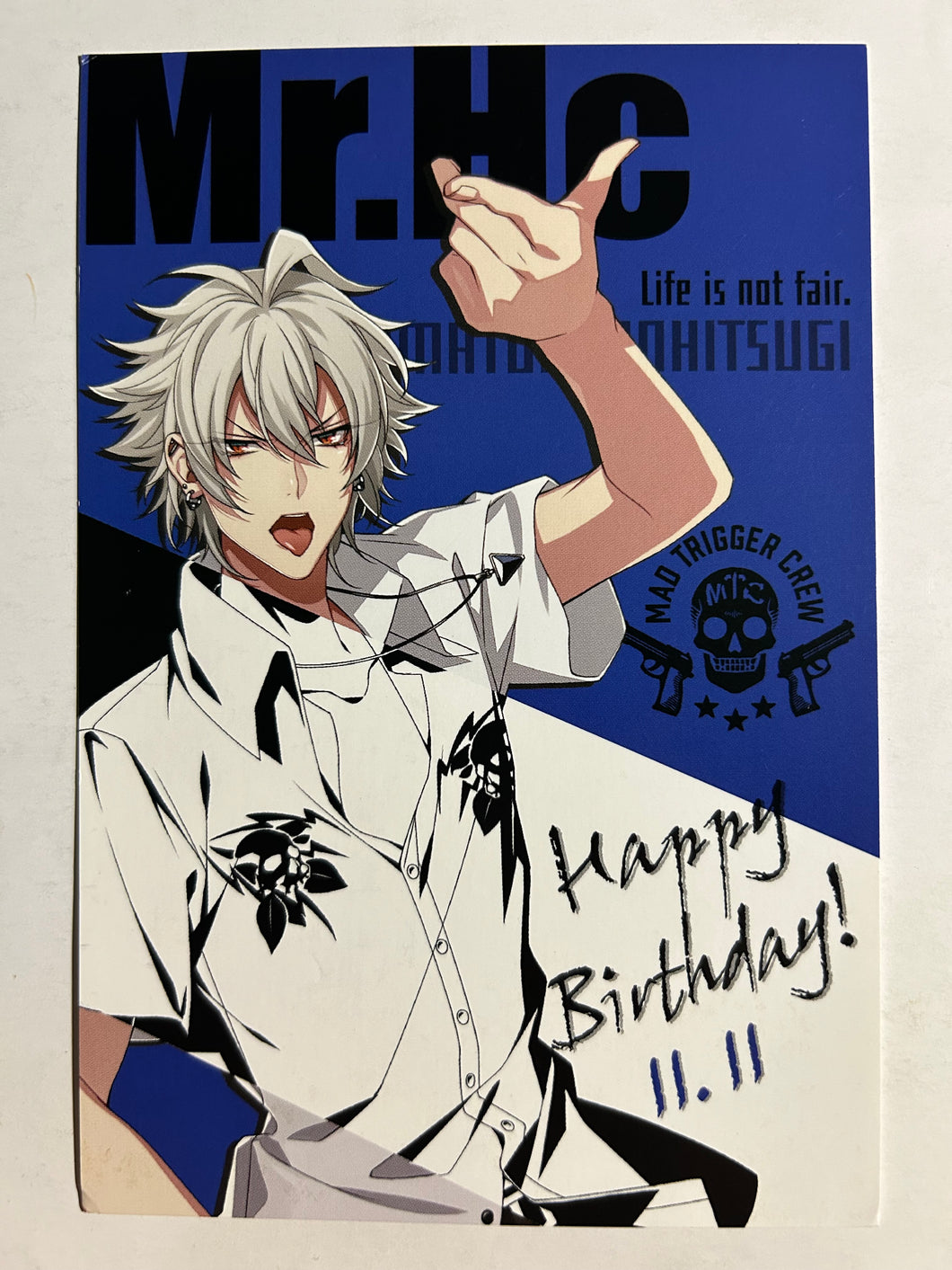 Hypnosis Mic -Division Rap Battle- Aohitsugi Samatoki - Birthday Postcard