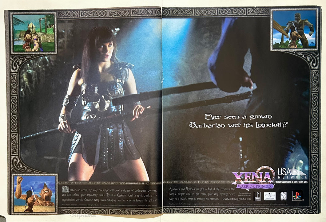 Xena: Warrior Princess - PlayStation - Original Vintage Advertisement - Print Ads - Laminated A3 Poster