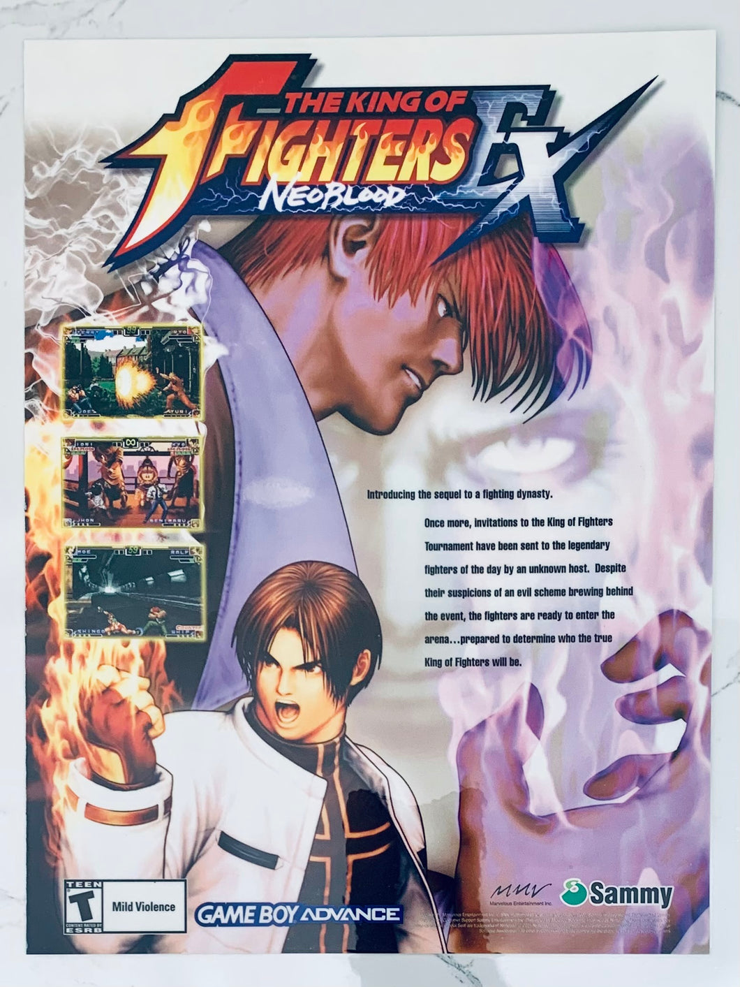 The King of Fighters EX: Neo Blood - GBA - Original Vintage Advertisement - Print Ads - Laminated A4 Poster