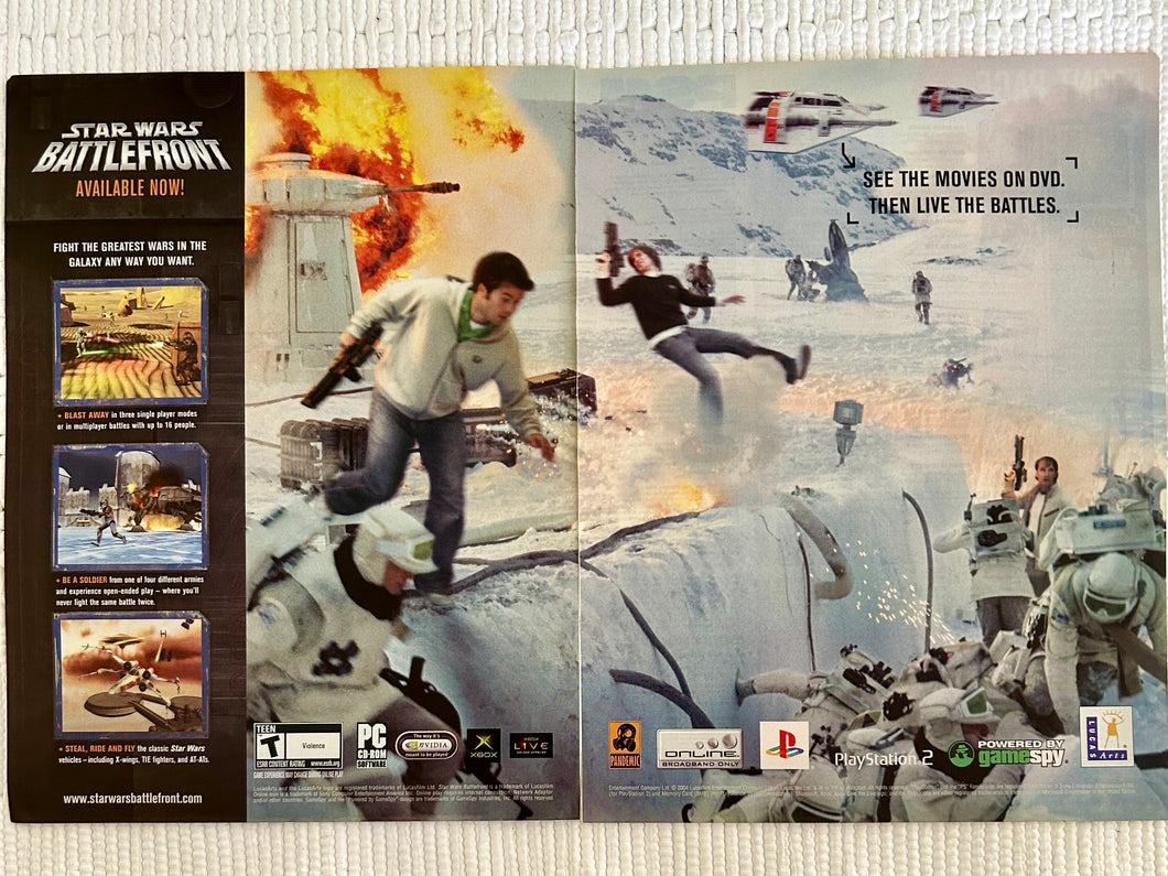 Star Wars: Battlefront - PS2 Xbox PC - Original Vintage Advertisement - Print Ads - Laminated A3 Poster