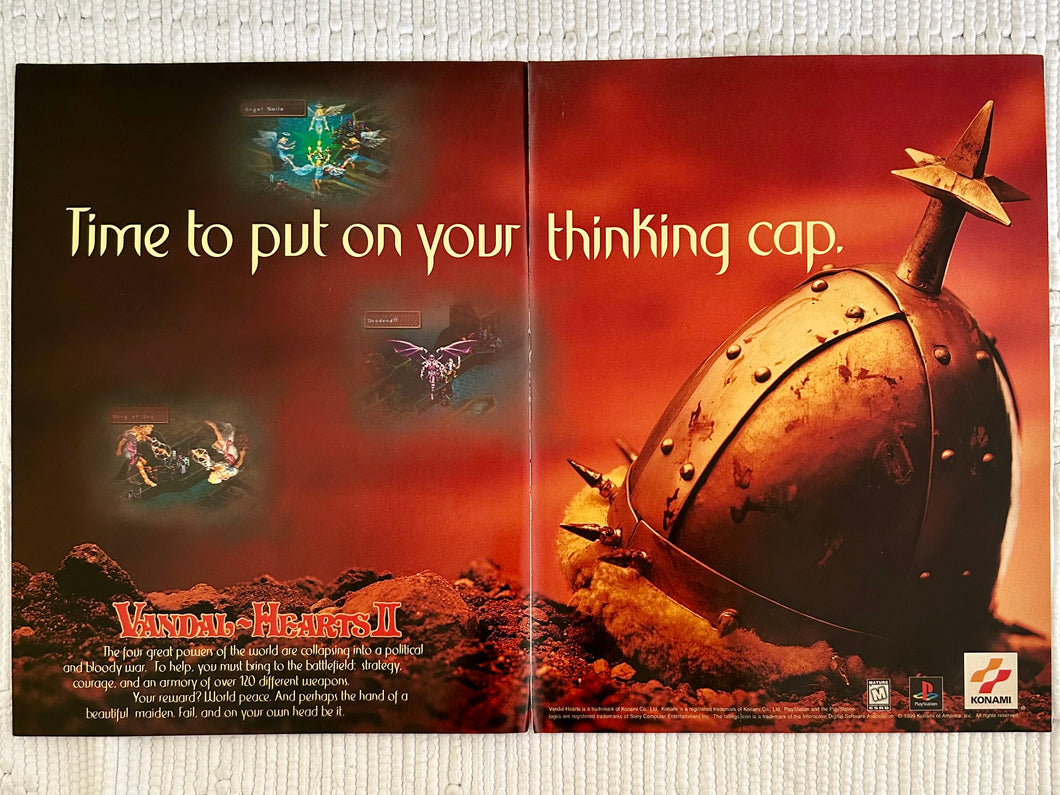 Vandal Hearts II - PlayStation - Original Vintage Advertisement - Print Ads - Laminated A3 Poster