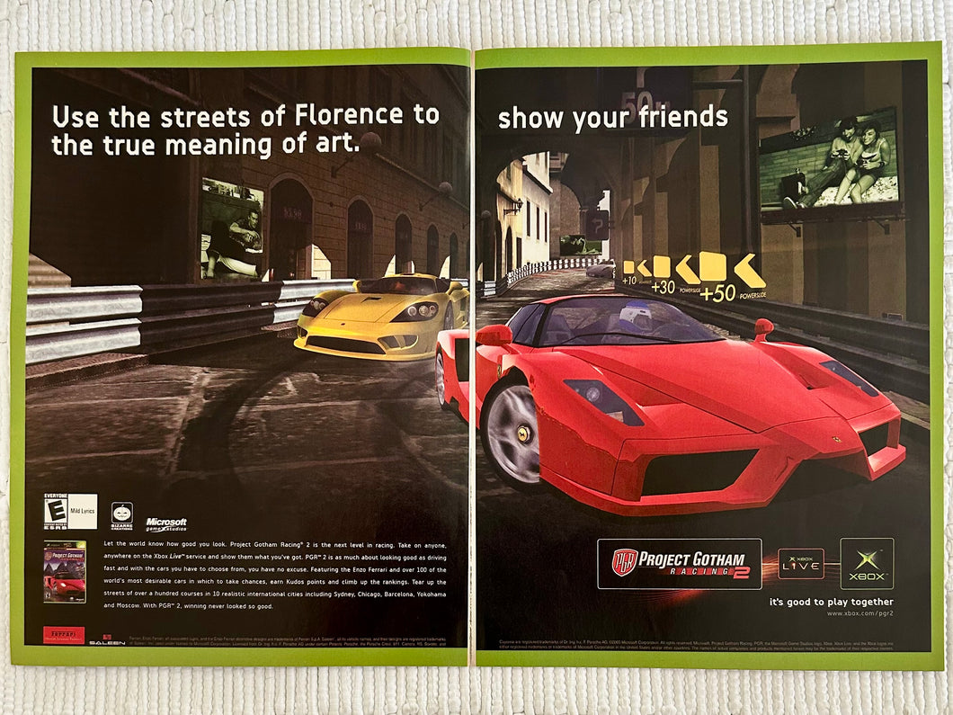 Project Gotham Racing 2 - Xbox - Original Vintage Advertisement - Print Ads - Laminated A3 Poster