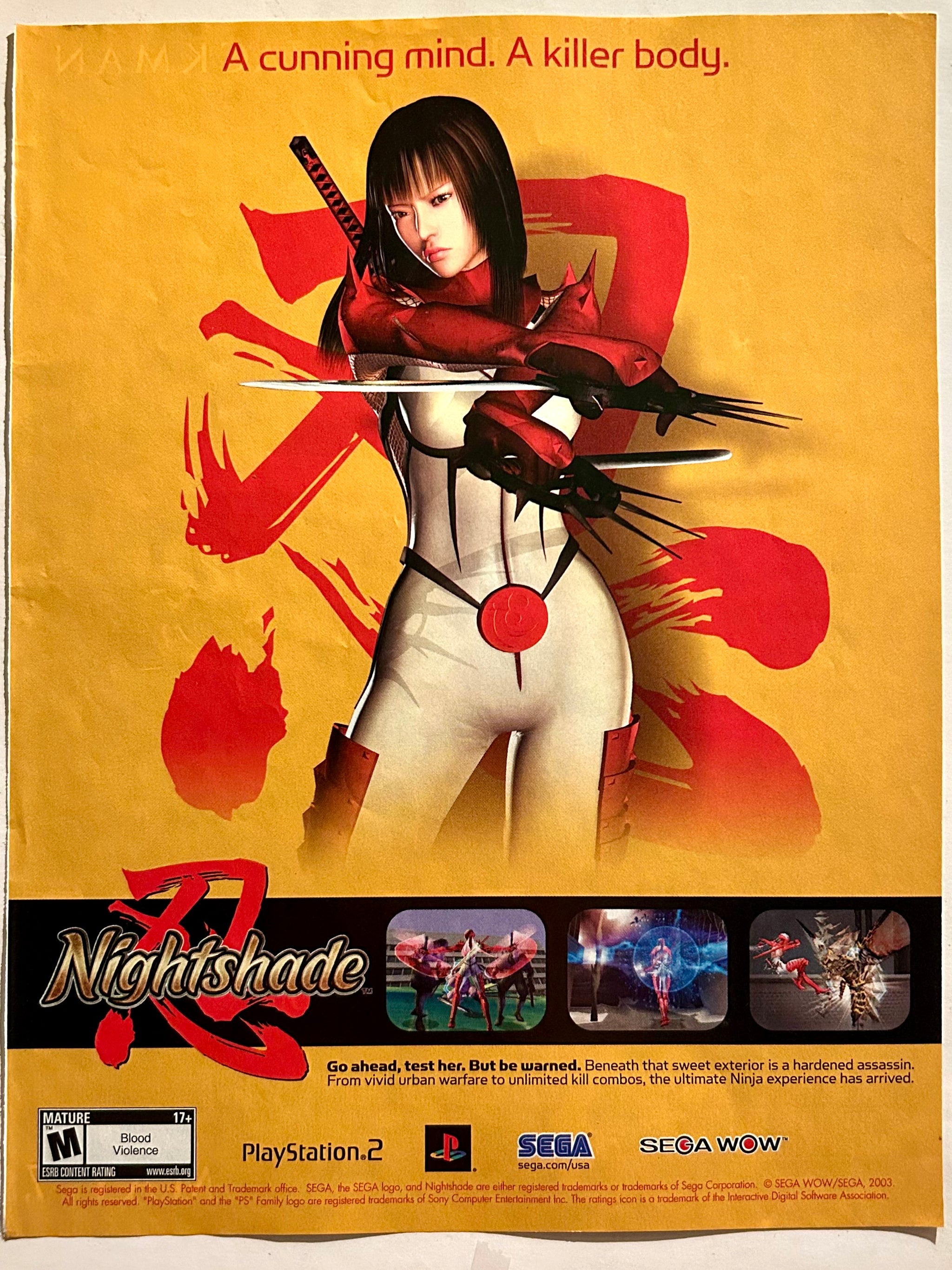 Nightshade - PS2 - Original Vintage Advertisement - Print Ads